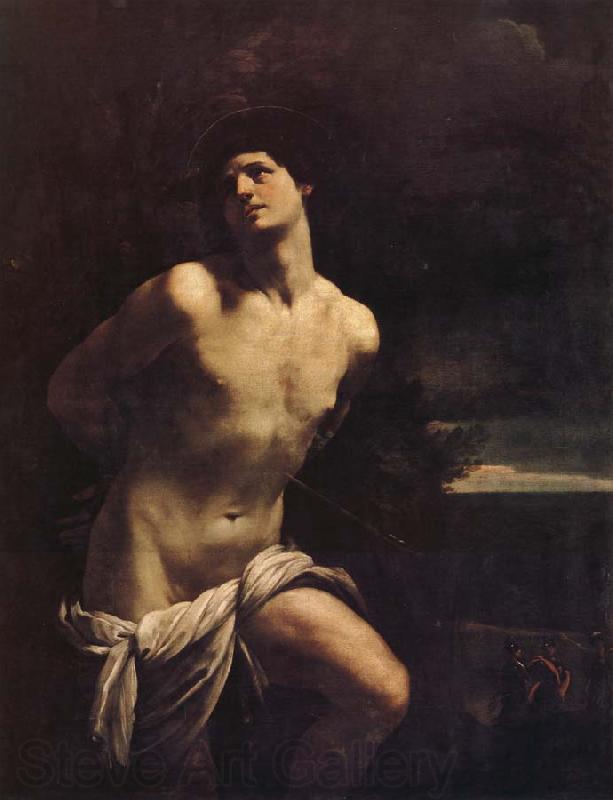 Guido Reni Saint Sebastien martyr dans un paysage